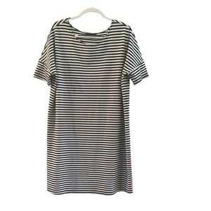 Hatch Maternity Oversized Black and White Striped Tee Shirt Dress size O/S